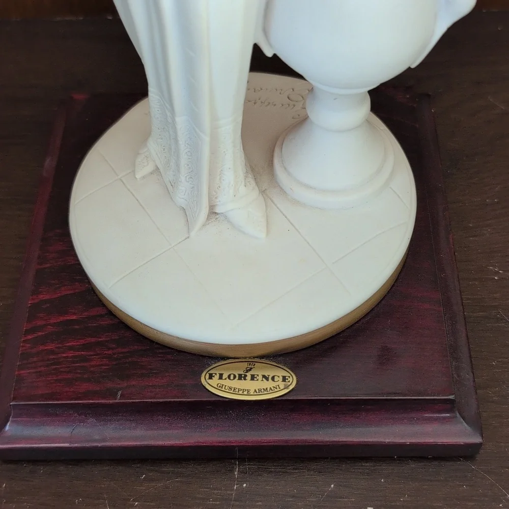 Giuseppe Armani  Young Lady With Vase of Flowers Signed 1993 RARE